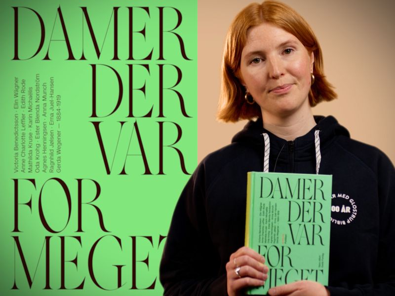 Bibliotekets litteraturformidler Mette holder bogen "Damer der var for meget"
